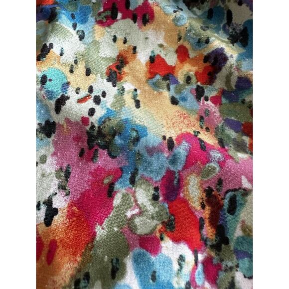 Norm Thompson Women's Plus Multicolor Watercolor Floral Tank Top Size 1X - Picture 4 of 6